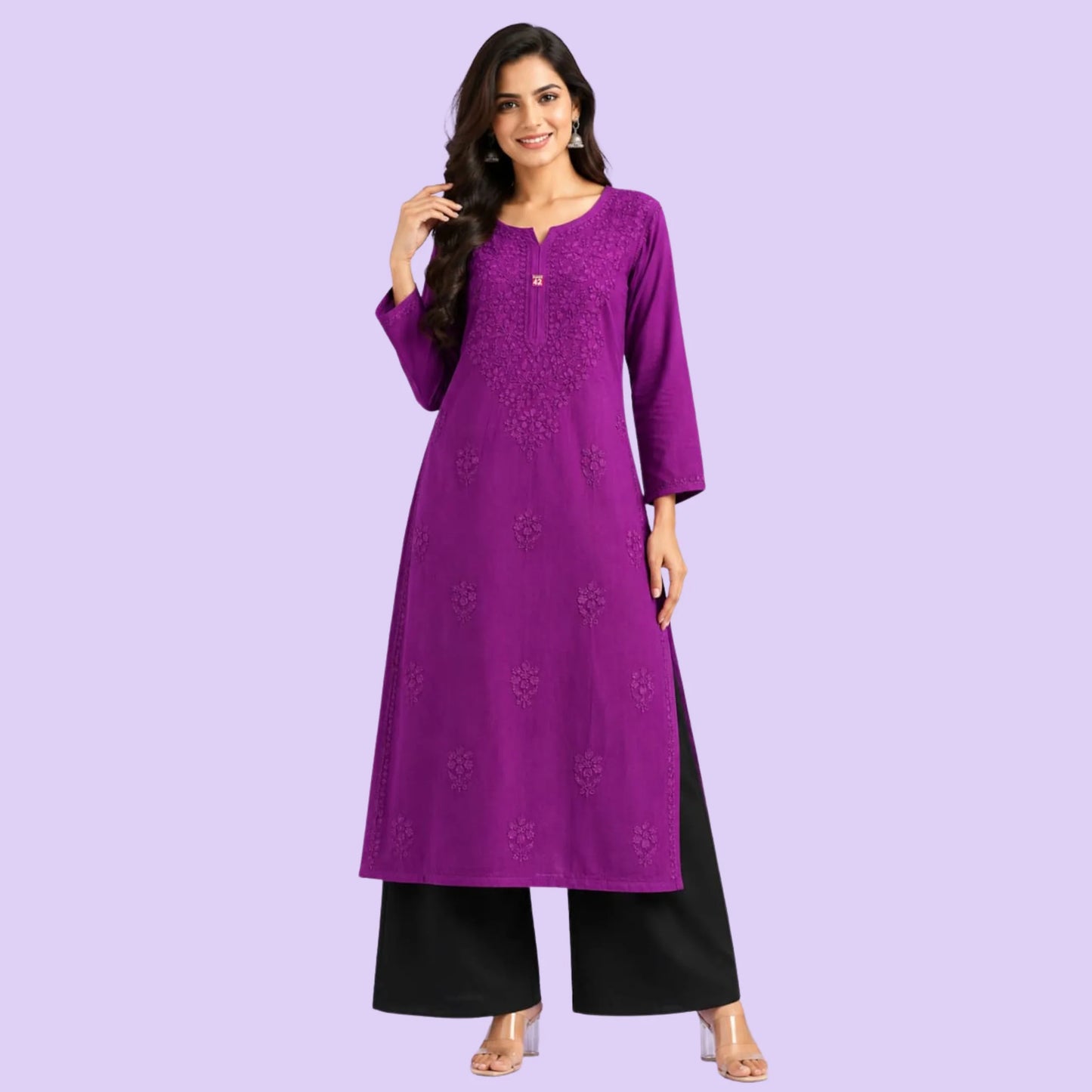 RAKHI navsari rayon chikankari kurti