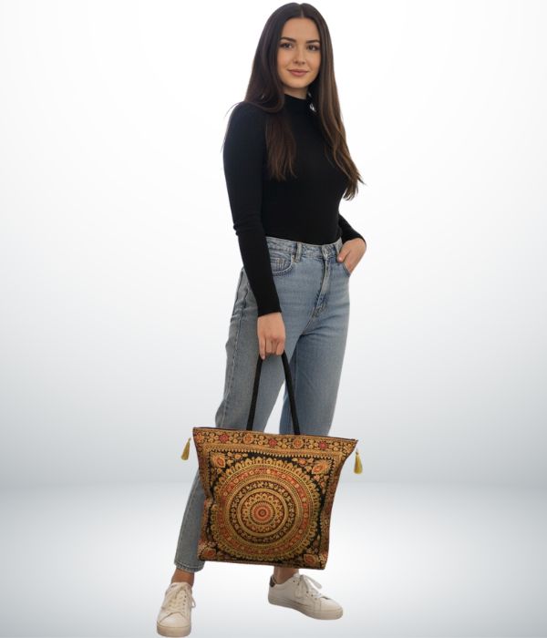 RANI Banarasi Brocade Latkan Bag