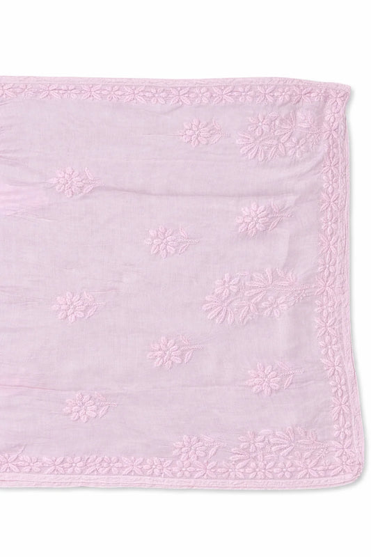 NIRALI,COLOR BABY PINK 3PCS SET KURTI PALAZZO DUPATTA,FABRIC-PURE MUSLIN,DYEBLE PRODUCT