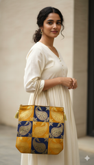 REET Banarasi Brocade Latkan Bag Satrang