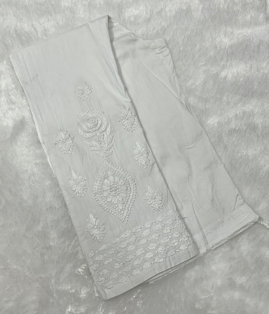 LEHER White Chikankari Bottom