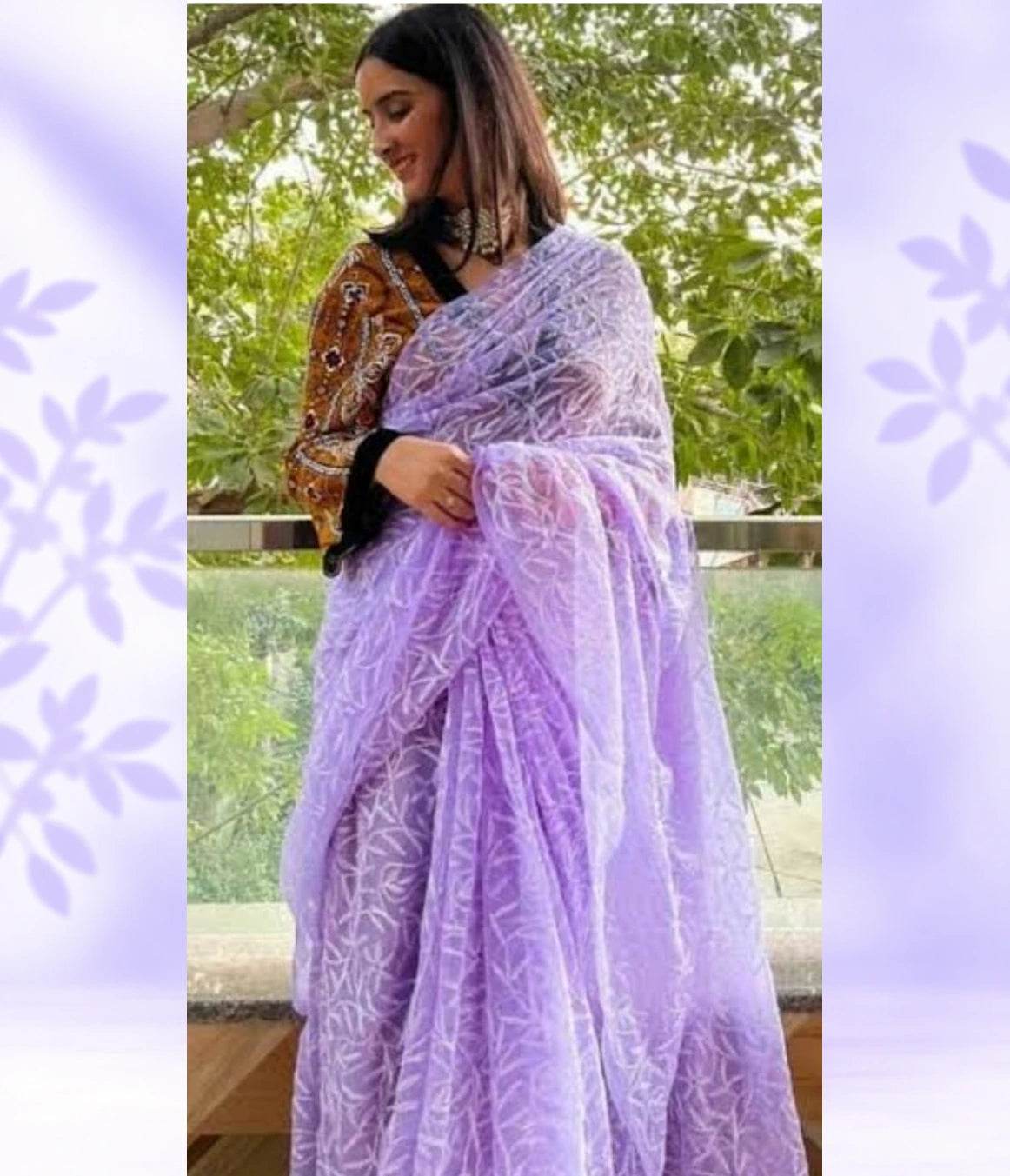 NEELAM Georgette Tepchi Chikankari Saree