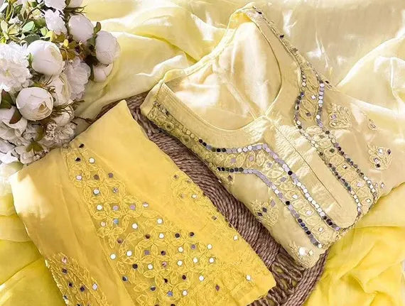Chikankari Kurta Plazzo Set