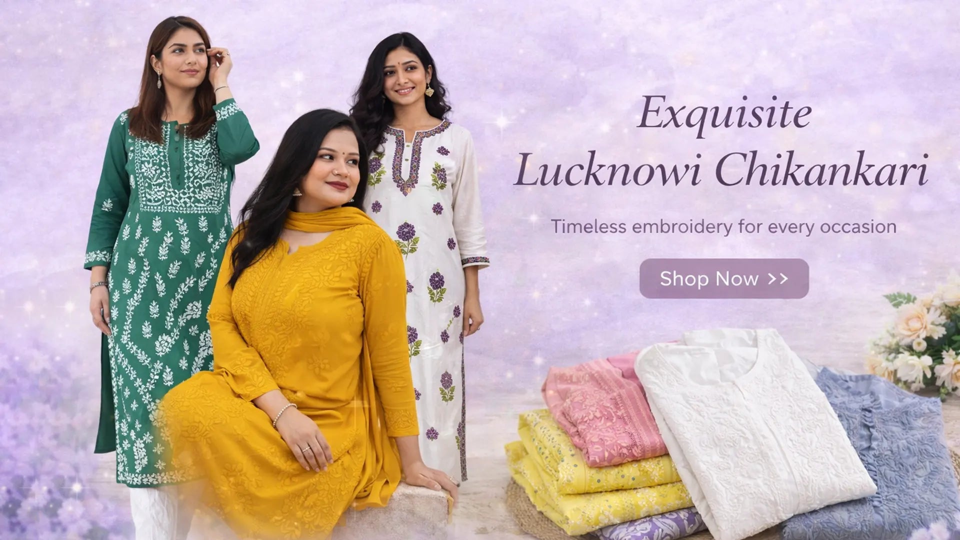 Festive Chikankari kurti collection in yellow and white with authentic hand embroidery custom colours aslo available at taana baana chikankari