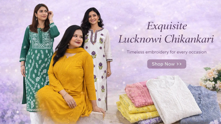 Festive Chikankari kurti collection in yellow and white with authentic hand embroidery custom colours aslo available at taana baana chikankari