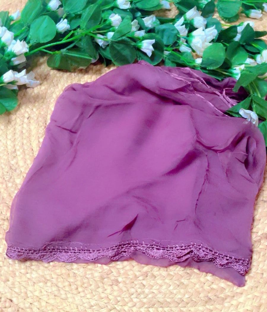 POONAM Wine Pure Viscose Chikankari Resham 4pcs Set