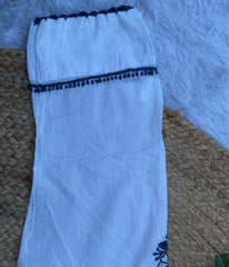 RUHANI Blue Pure Mul Cotton Chikankari Kurti and Pant Set