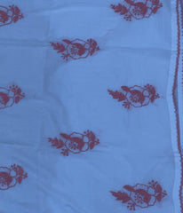 RUHANI Coral Pure Mul Cotton Chikankari Kurti and Pant Set