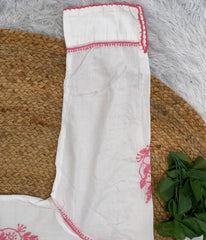 RUHANI Pink Pure Mul Cotton Chikankari Kurti and Pant Set