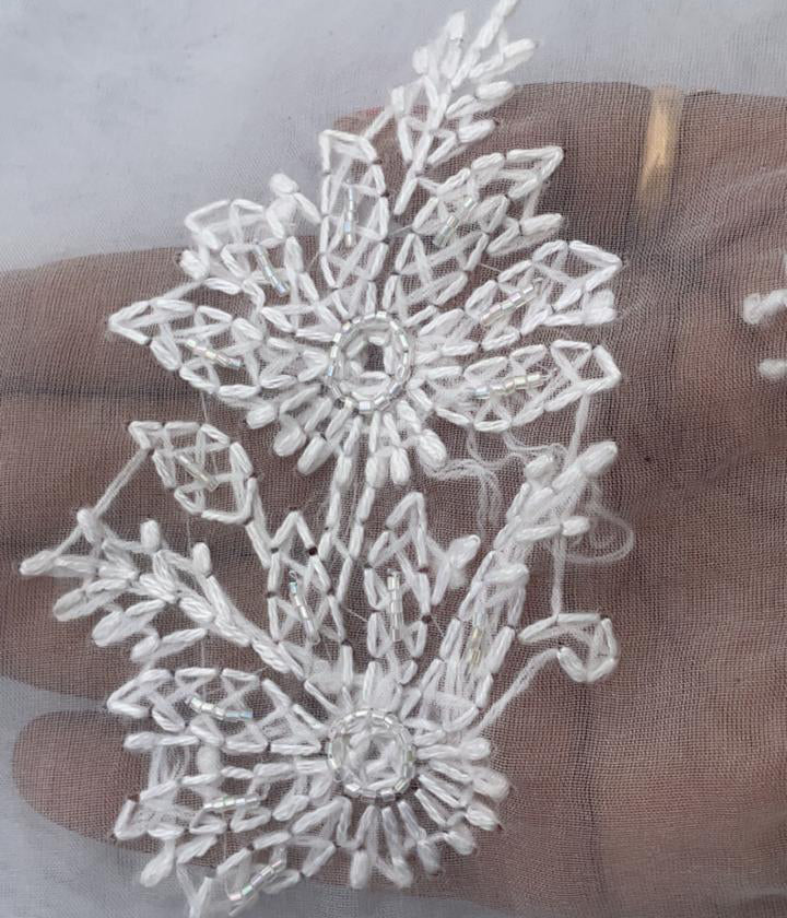AMBA White Organza Chikankari Kurta for Woman