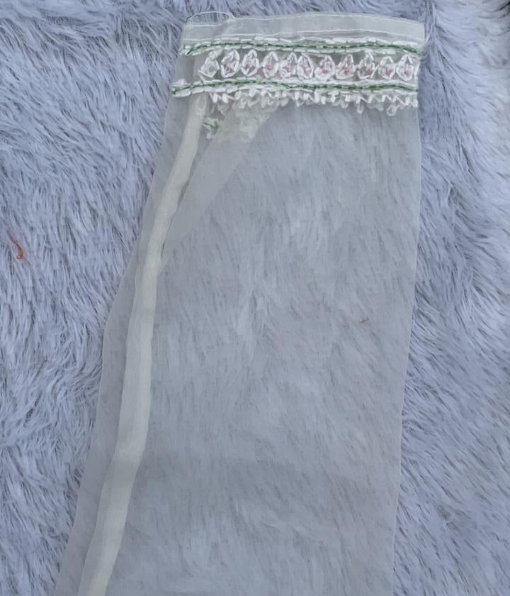 AMBA White Organza Chikankari Kurta for Woman