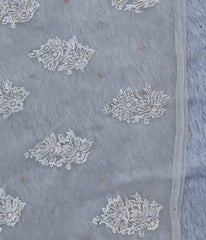 AMBA White Organza Chikankari Kurti-Elegant Lucknowi Chikankari for Women