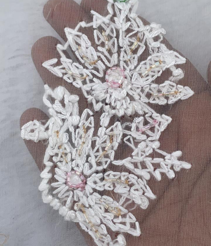 AMBA White Organza Chikankari Kurta for Women