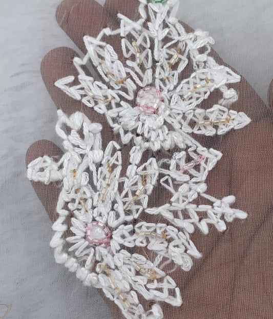 AMBA White Organza Chikankari Kurta for Women