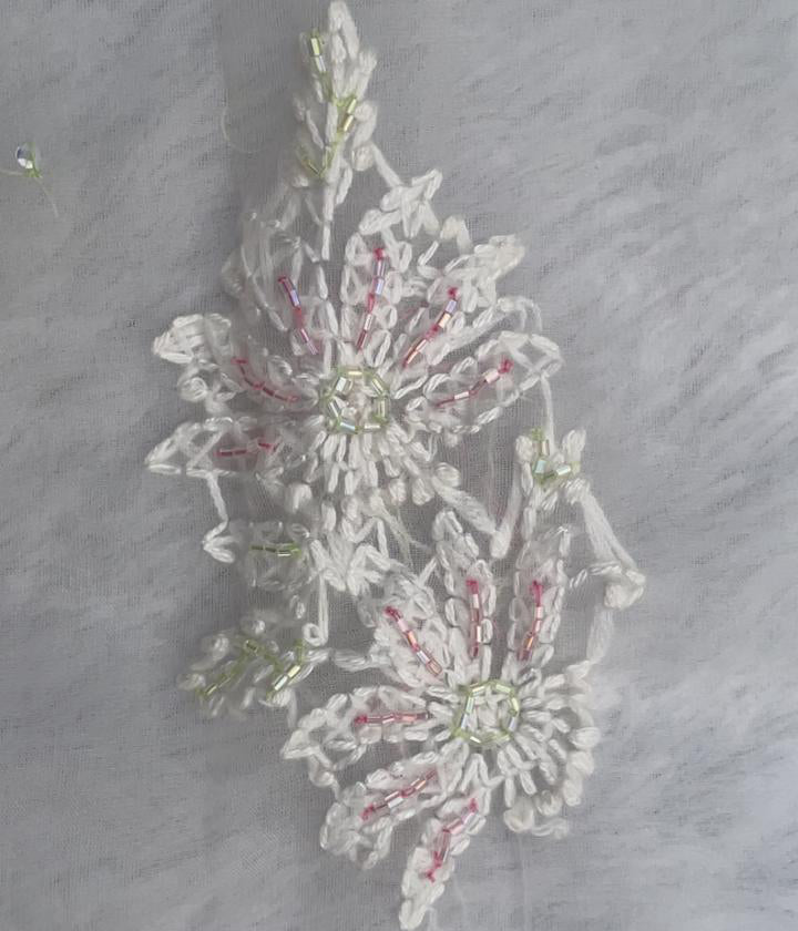 AMBA White Organza Chikankari Kurta for Women