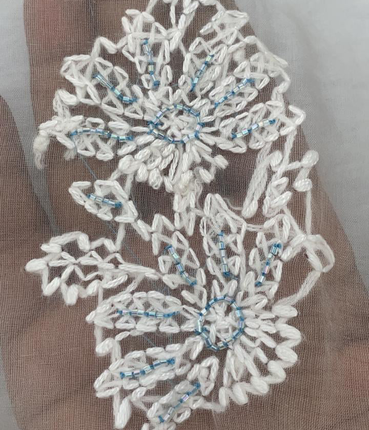 AMBA White Organza Chikankari Kurta for Women