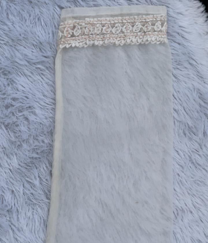AMBA White Organza Chikankari Kurta for Women