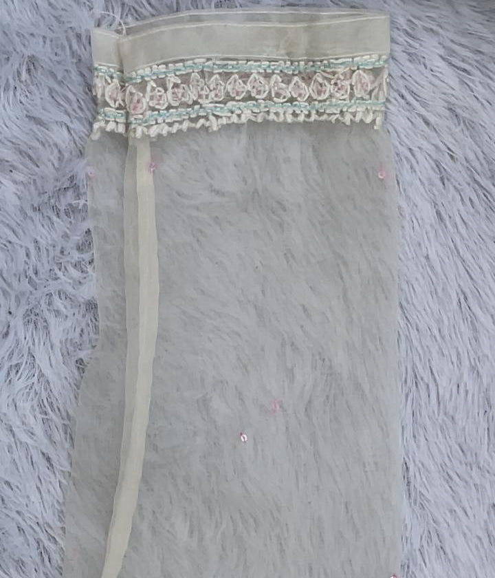 AMBA White Organza Chikankari Kurta for Women