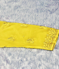 SWATI Yellow Pure Viscose Chikankari Resham Omray  Kurti